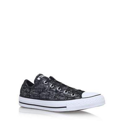 Converse Black 'Ct Sparkleknit Low' flat lace up sneakers